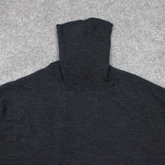 J. Peterman Turtleneck Sweater Mens XL Gray Wool/Silk/Cashmere L/S Pullover - Picture 5 of 11